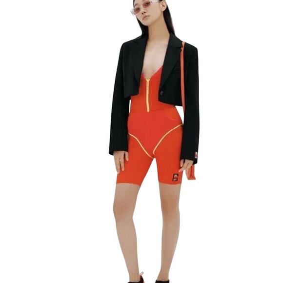 Zara Purple Magazine Orange Pink Bike Shorts Medium - Picture 12 of 12